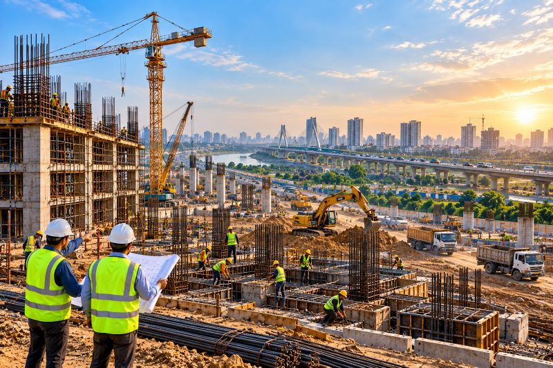 Golden-Hour Urban Infrastructure Project